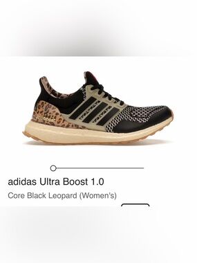 Adidas Women's Ultra Boost Black with Leopard 9.5